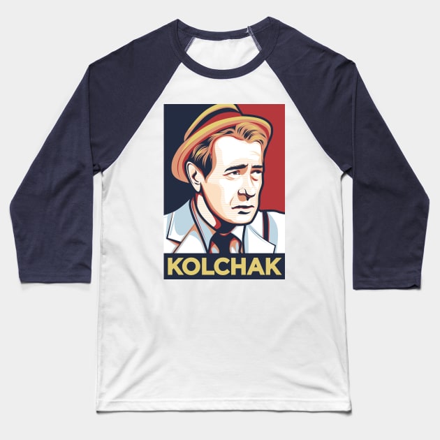 Kolchak The Night Stalker Pop Art by HomeStudio Baseball T-Shirt by HomeStudio